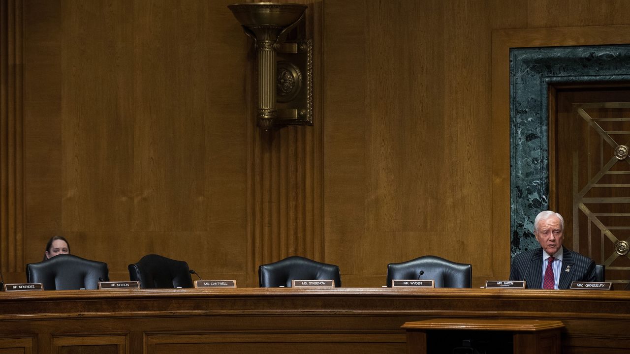 With empty seats to his right, US Sen. Orrin Hatch speaks during a meeting of the Senate Finance Committee on Wednesday, February 1. Democrats on the committee didn't show up to vote on the Cabinet nominations of Steve Mnuchin and US Rep. Tom Price, so the Republicans <a href="http://www.cnn.com/2017/02/01/politics/republicans-vote-to-suspend-committee-rules-advance-mnuchin-price-nominations/" target="_blank">suspended committee rules</a> and voted without the Democrats. <a href="http://www.cnn.com/2017/01/10/politics/gallery/trump-cabinet-confirmation-hearings/index.html" target="_blank">Photo gallery: Trump's Cabinet nominees</a>
