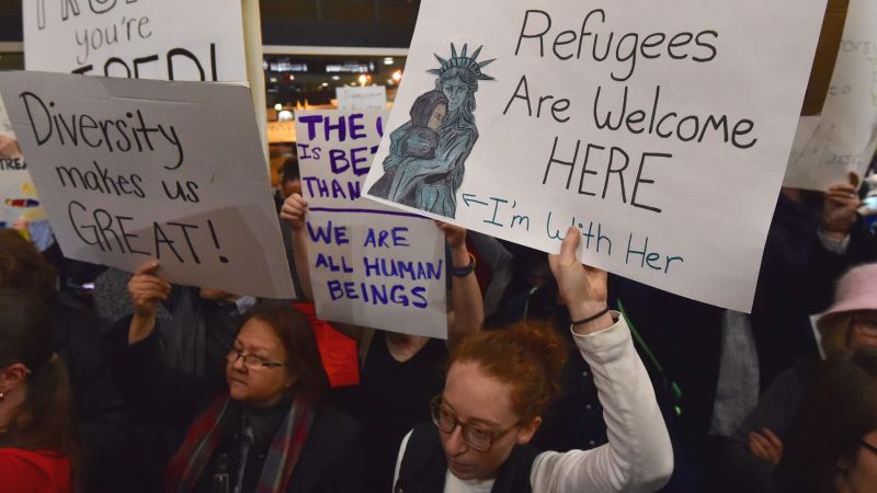 US Admits Lowest Number Of Refugees In More Than 40 Years CNN Politics   170204111249 03 Airport Protest Dca 0201 