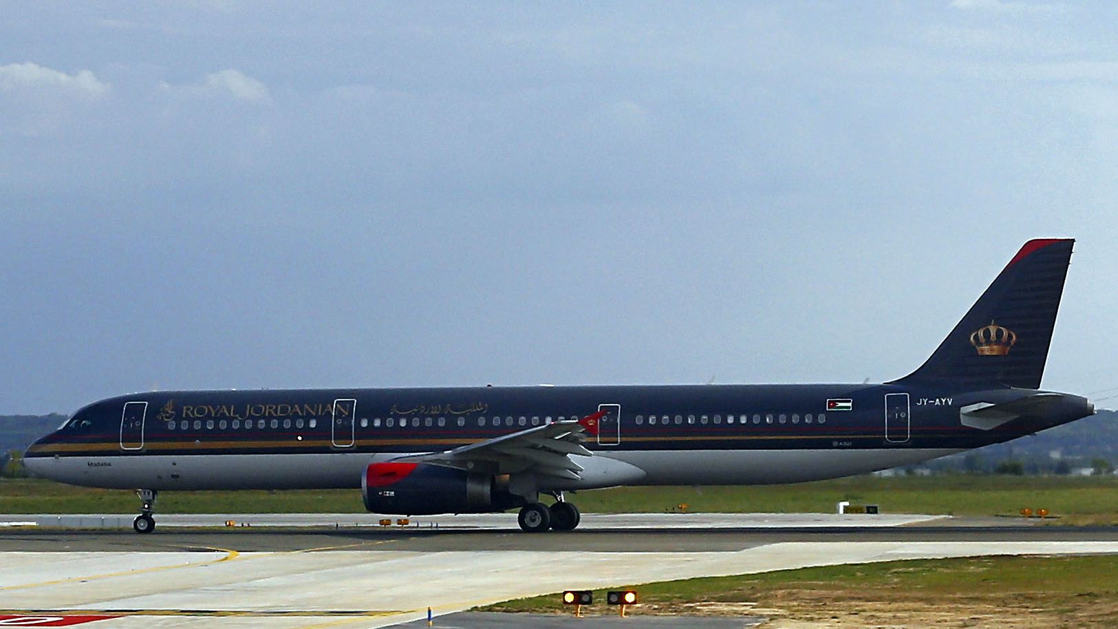 A Royal Jordanian Airlines aircraft in Paris in 2012. The airline also has referred to Donald Trump in past tweets.