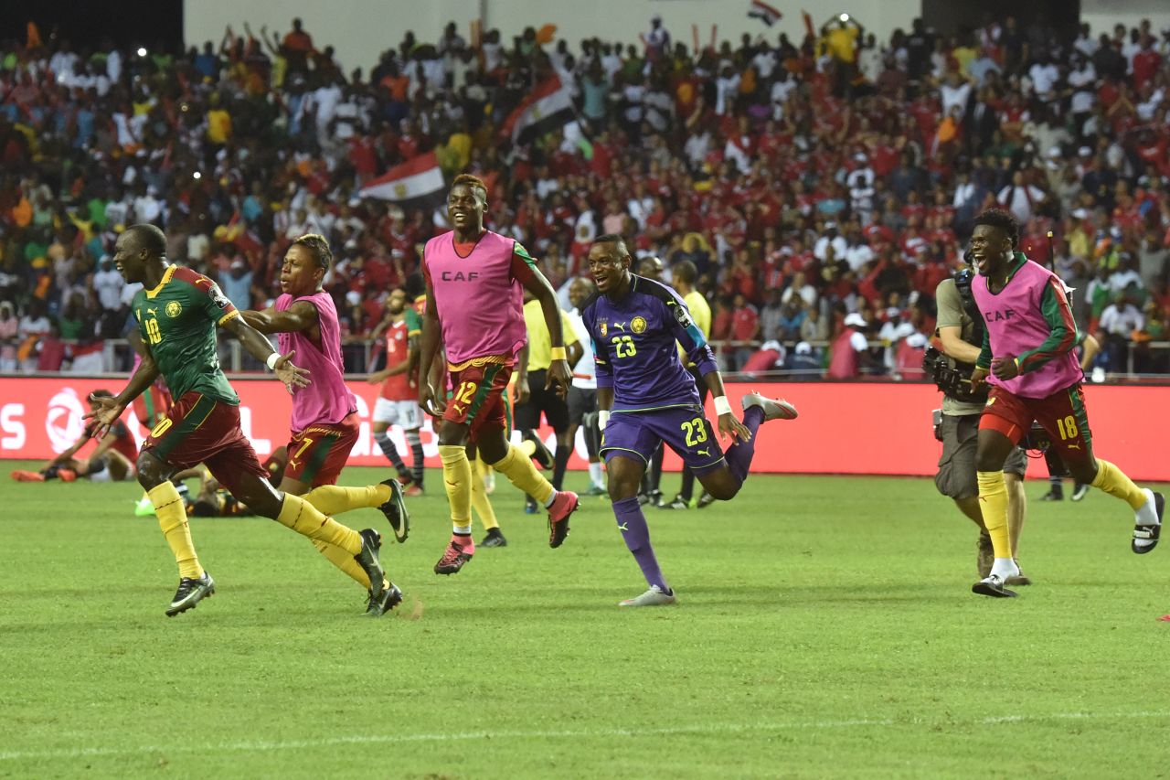 Written-off before a ball had been kicked, Cameroon produced a stirring second half comeback to beat seven-time champion Egypt in Libreville. 