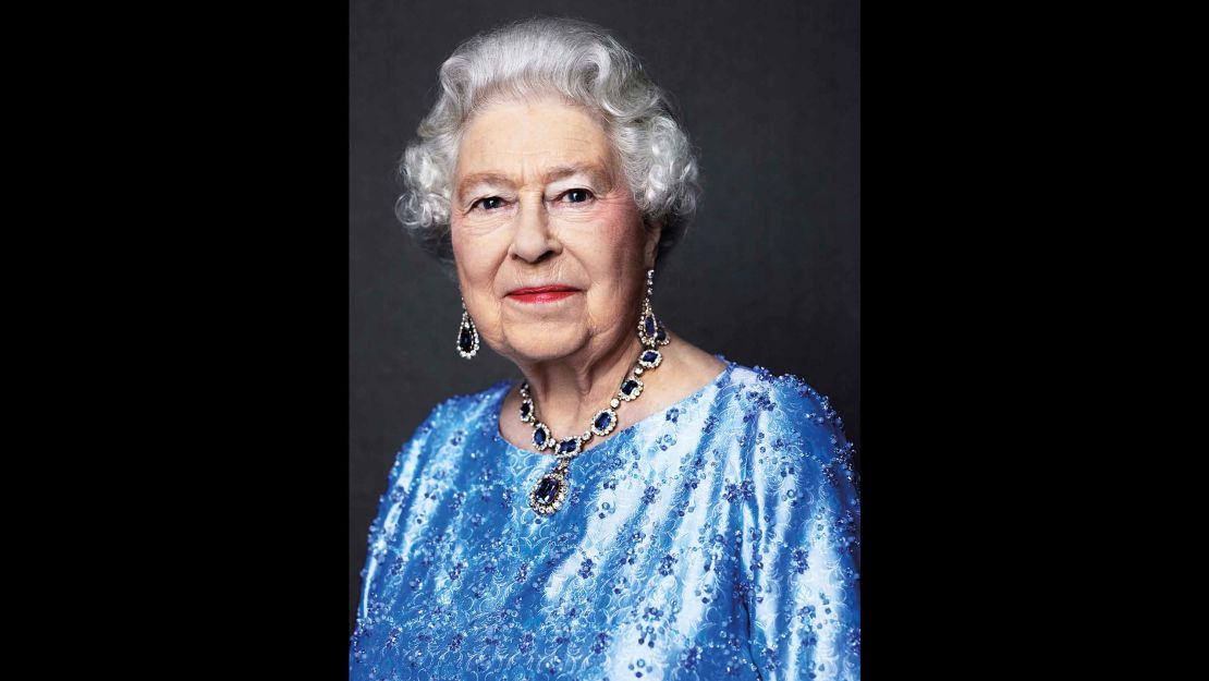 This 2014 photograph has been reissued for Queen Elizabeth's Sapphire Anniversary on February 6.