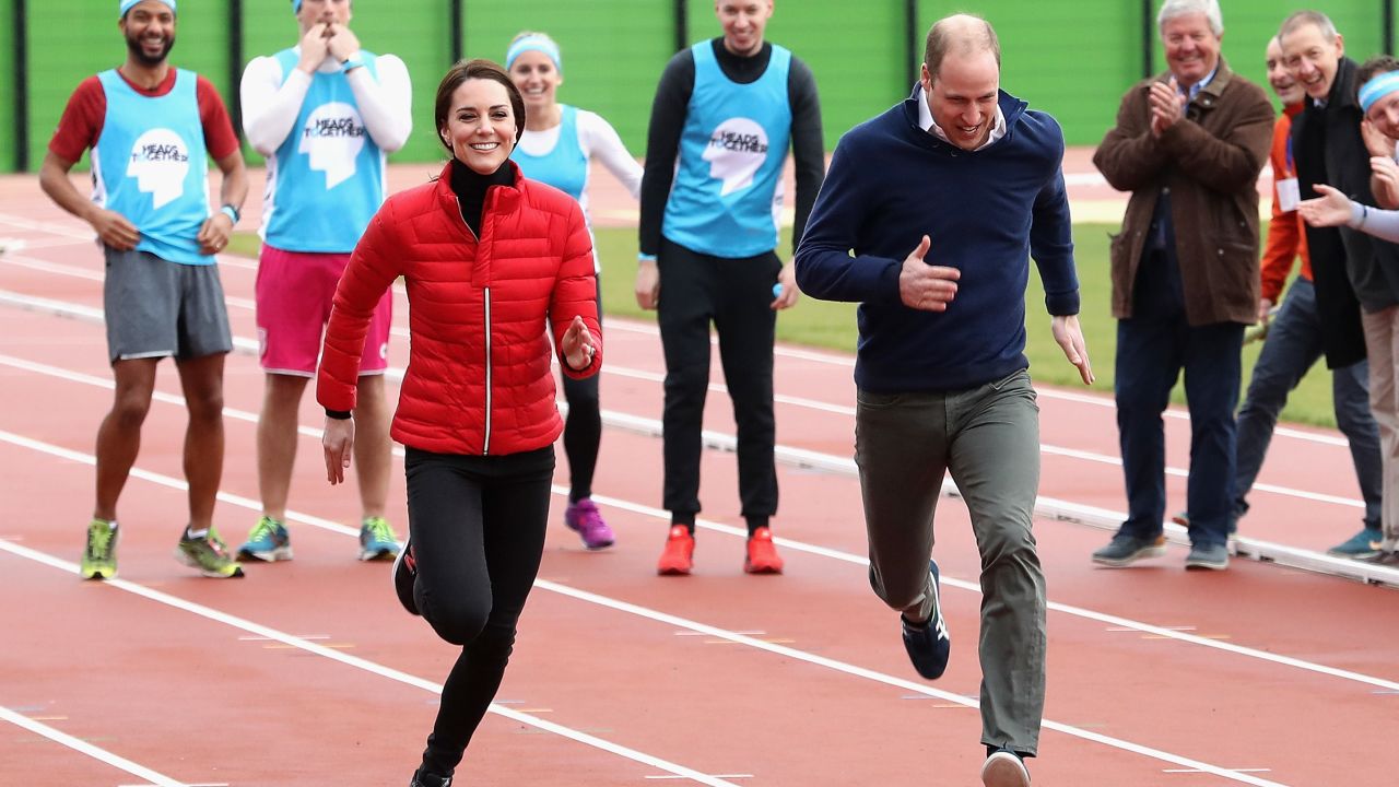 The Duke and Duchess of Cambridge and Prince Harry joined Heads Together for a London Marathon Training Day in February. 