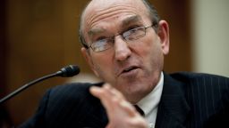 Senior Fellow for Middle Eastern studies at the council on Foreign Relations Elliott Abrams testifies before the House Foreign Affairs Committee on Capitol Hill in Washington, DC, February 9, 2011 on the recent developments in Egypt and Lebanon.