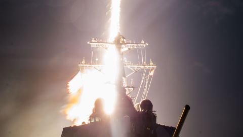 The USS John Paul Jones launches a ballistic missile interceptor on February 3, 2017, off Hawaii.