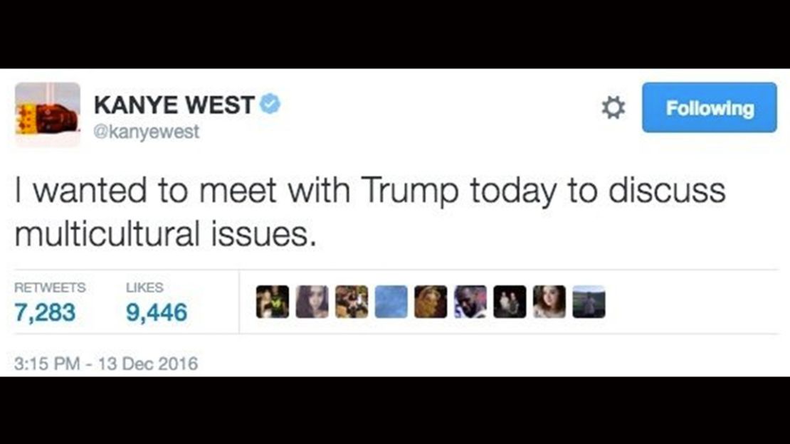 Kanye West deleted Trump tweet 1