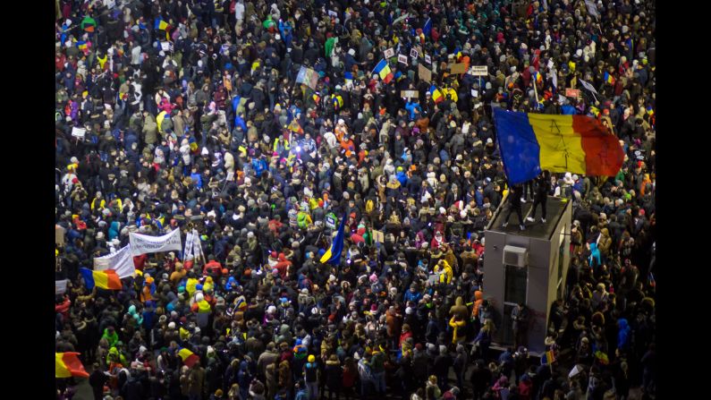 On Sunday, February 5, <a href="index.php?page=&url=http%3A%2F%2Fedition.cnn.com%2F2017%2F02%2F05%2Feurope%2Fromania-protests-corruption%2Findex.html">Romanians turned out for a sixth straight day</a> to demonstrate against a new law passed last week that would decriminalize corruption. Amid the protests Sunday night, the decree was officially repealed in a government statement following an emergency meeting of Prime Minister Sorin Grindeanu's Cabinet.