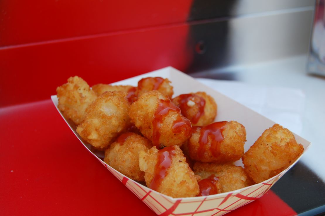 Tater tots are crunchy fried potatoes.