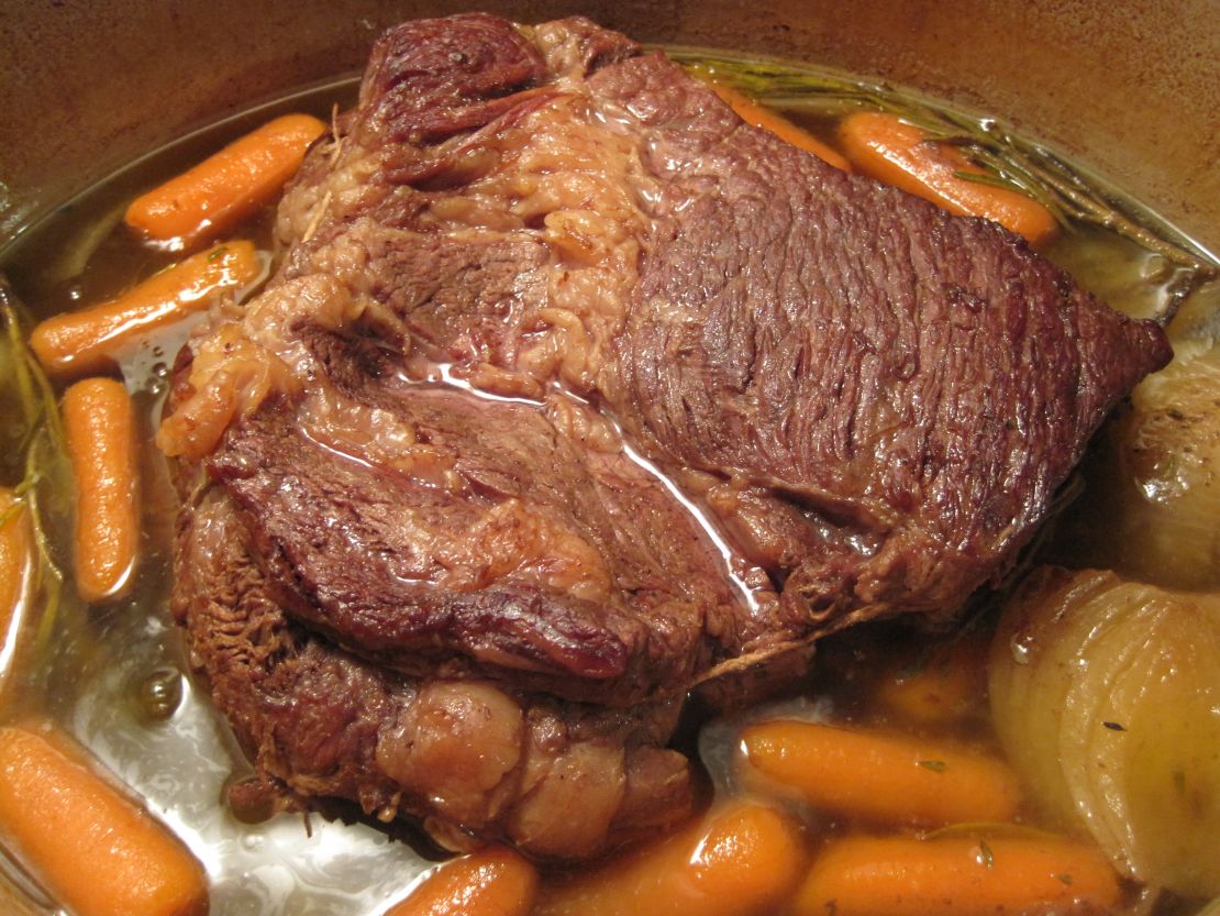 Braised beef and vegetables -- the perfect warming hot pot.