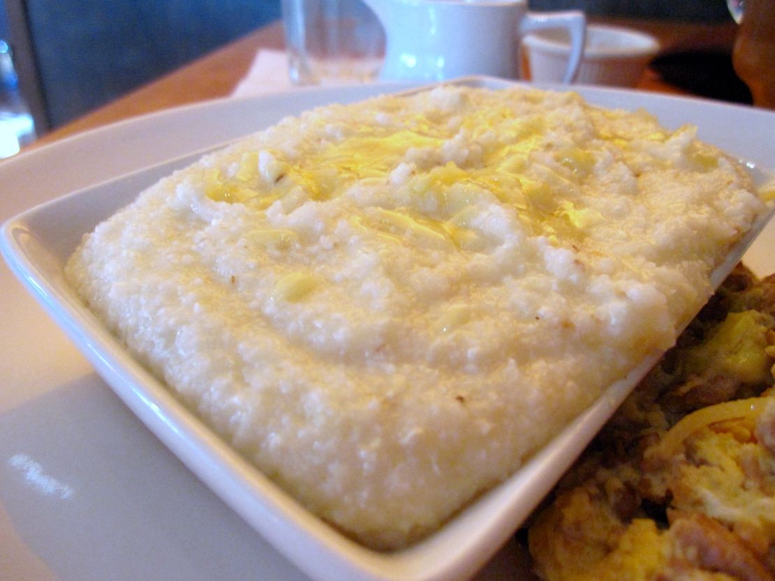 Grits can be pudding, breakfast or dinner.