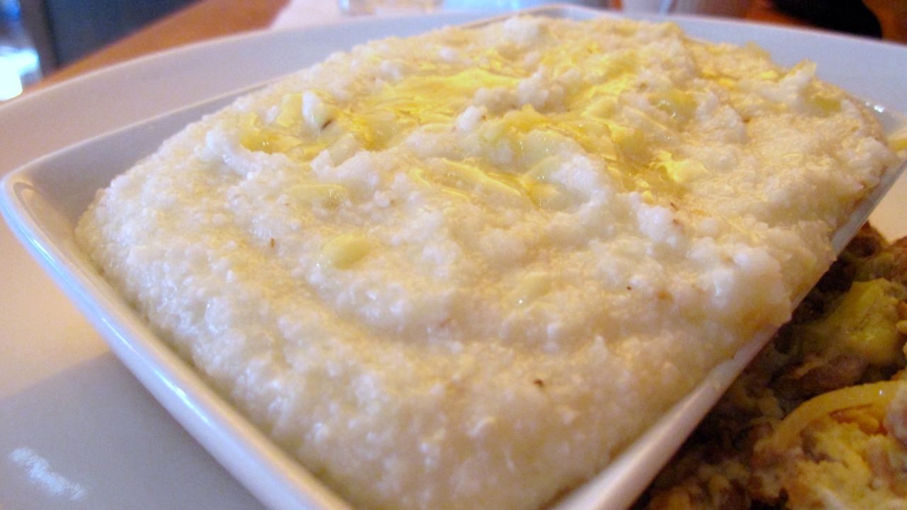 Grits can be pudding, breakfast or dinner.