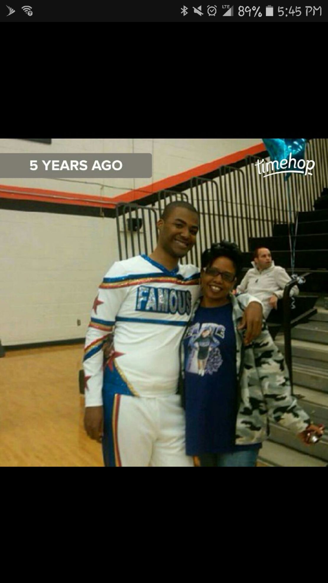 Cedric Claytor, pictured with a family friend, was a high school cheerleader and hoped to be an accountant.