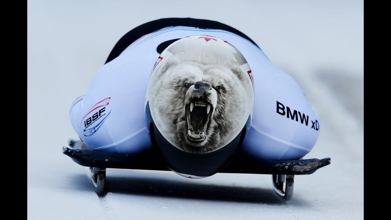 Canada's Barrett Martineau competes in the World Cup skeleton event in Innsbruck, Austria, on Friday, February 3.