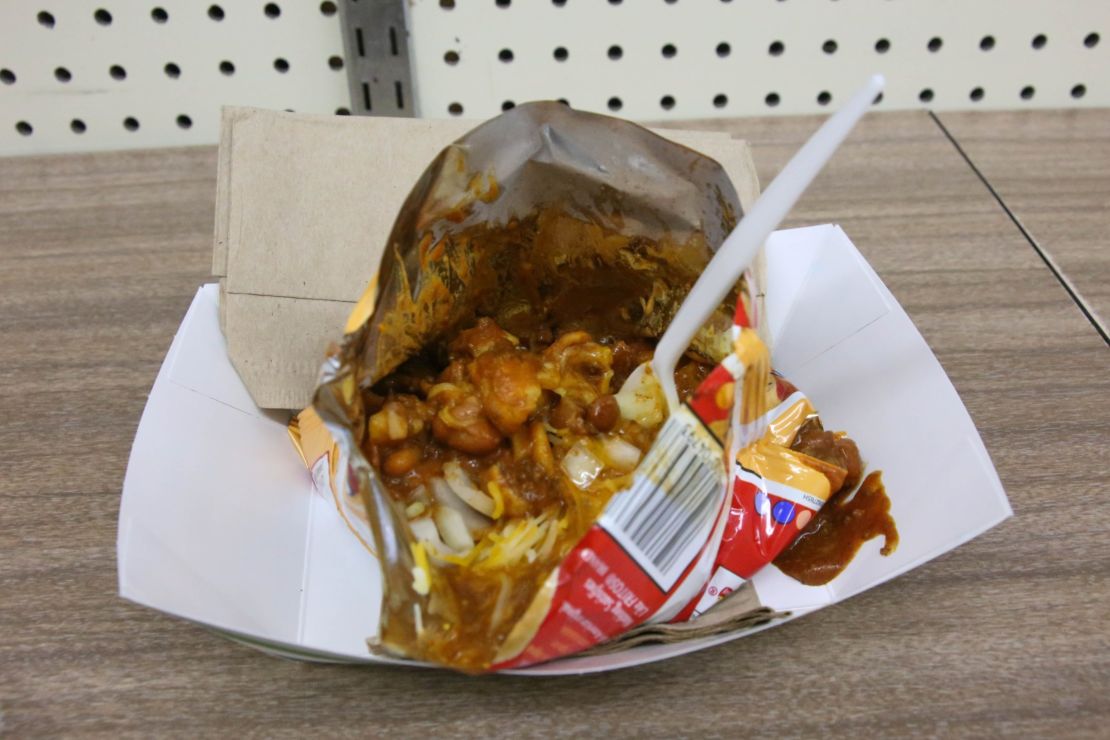 Frito Pie: not pie at all but Fritos with chili on top, served in the chip bag itself.