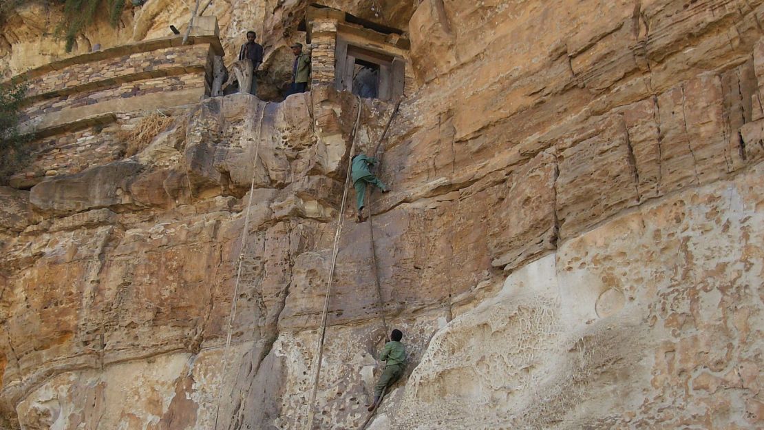 Watch your step on the way up to Debre Damo.