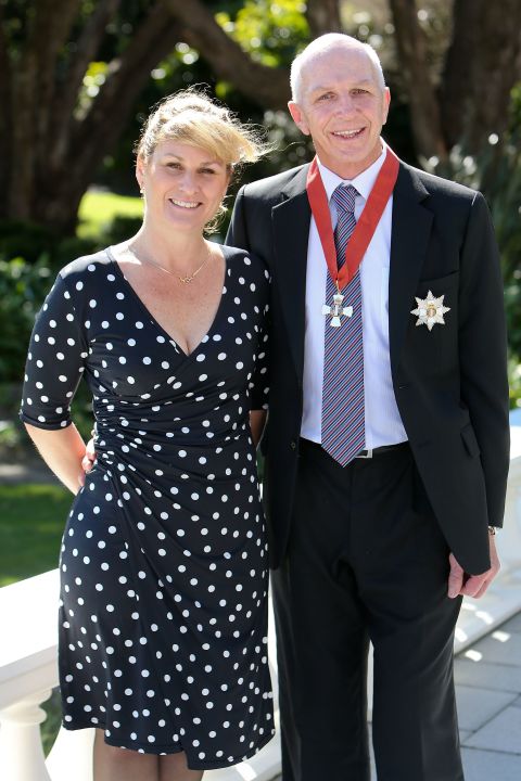 Tietjens, pictured with his wife Julia, was knighted for his services to rugby in 2013. When asked if he wanted to be called "Sir," he replied that he preferred to be known by his nickname "Titch." Local media dubbed him "Sir Titch."