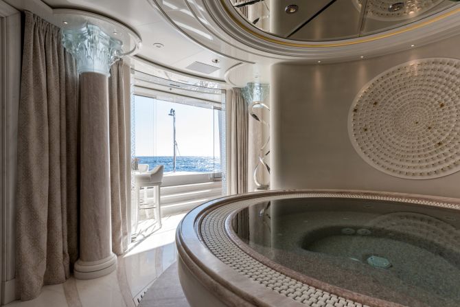 When it comes to relaxation, it's hard to top the 75m<sup>2 </sup>wellness space onboard PLVS VLTRA. Featuring everything from a hair studio to a Turkish bath, the judges named it Best Recreational Lifestyle Design Feature.