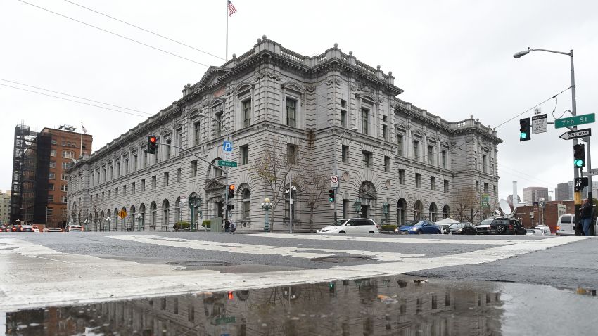 The United States Court of Appeals for the Ninth Circuit building is seen February 6, 2017 in San Francisco, California, where on February 7, 2017, three federal judges will hear oral arguments in the challenge to US President Donald Trump's travel ban.