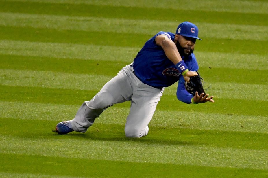 The 27-year-old right fielder was an integral part of the Cubs' epic 2016 World Series win, firing up the team with an impassioned speech during the 17-minute rain delay in Game 7. Justin Heyward, a three-time Golden Glove winner who signed an eight-year $184 million contract in 2015, is perhaps the lone position player in the top 20 credited more for his defense.  