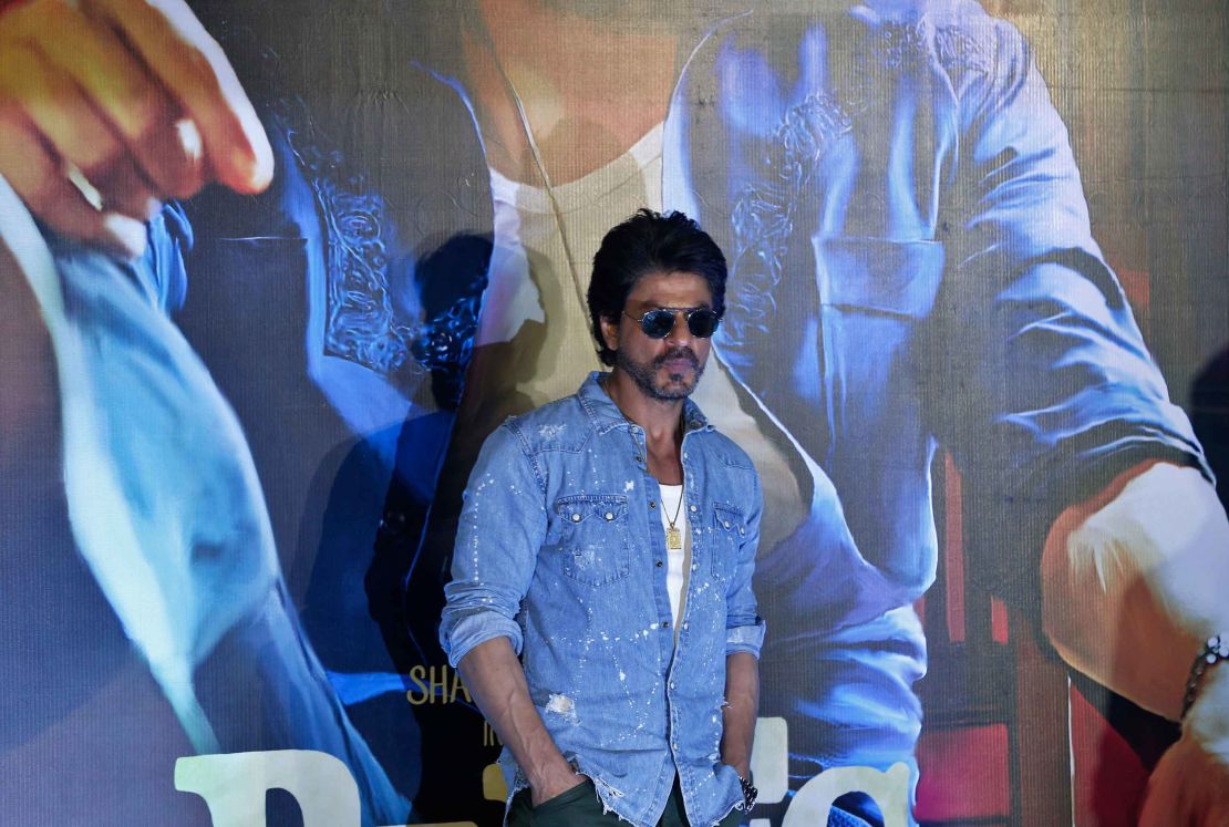 Shah Rukh Khan poses for press during a trailer launch of "Raees" in Mumbai in December 2016. 