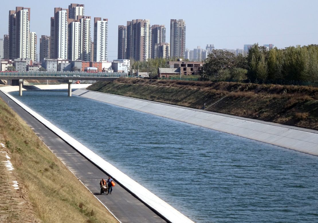 South to North Water Diversion seen on November 12, 2014 in Zhengzhou, Henan province of China.