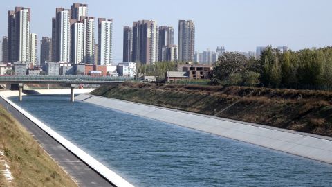South to North Water Diversion seen on November 12, 2014 in Zhengzhou, Henan province of China.