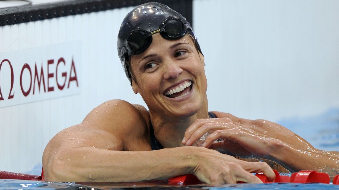 US swimmer Dara Torres came out of retirement at age 41 to win three Olympic silver medals at the 2008 Beijing Games.