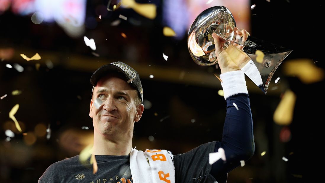 At 39, Denver Broncos quarterback Peyton Manning won his most recent Super Bowl against the Carolina Panthers in 2016.