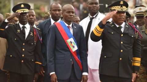 New President Jovenel Moise greets troops during his inauguration ceremony Tuesday in Port-au-Prince.