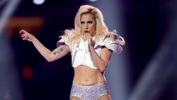 HOUSTON, TX - FEBRUARY 05:  Lady Gaga performs during the Pepsi Zero Sugar Super Bowl 51 Halftime Show at NRG Stadium on February 5, 2017 in Houston, Texas.  (Photo by Ronald Martinez/Getty Images)