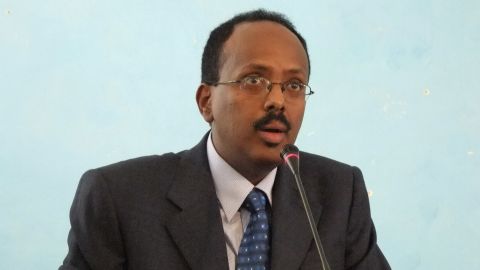 Farmajo (pictured) will take over from  President Hassan Sheikh Mohamud. 