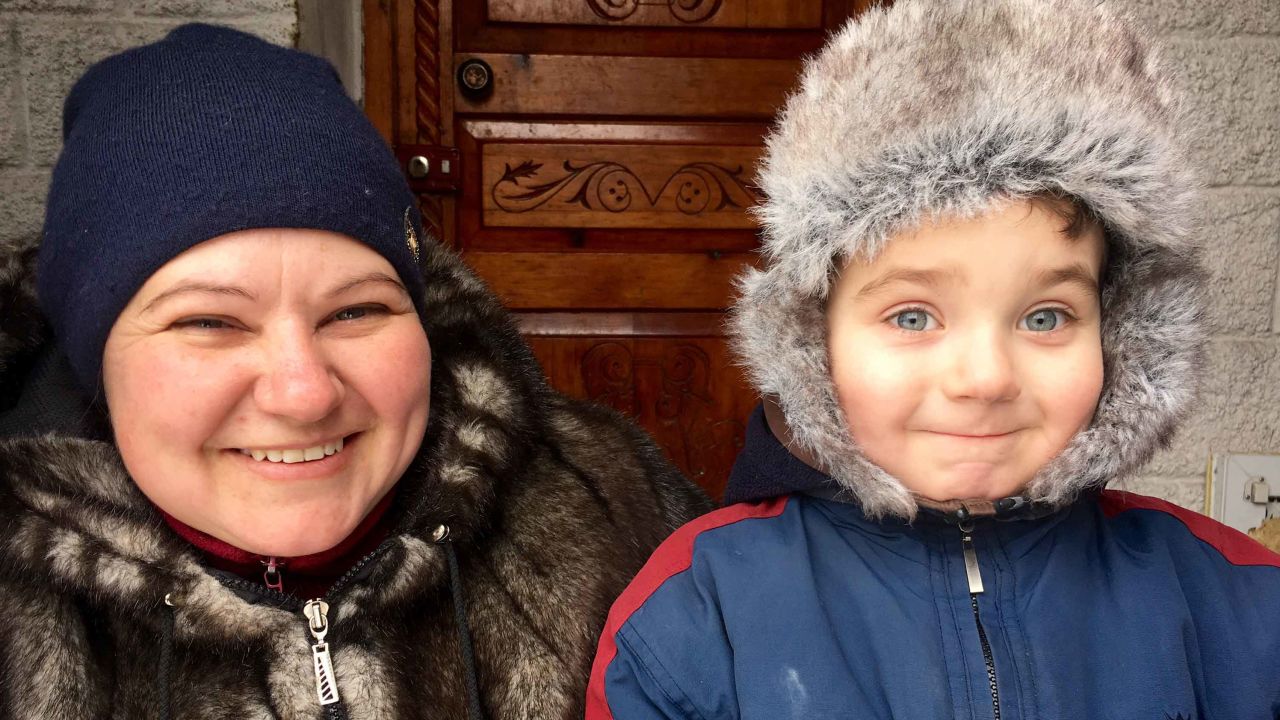 Five-year-old Avdiivka resident Gleb Huskov says when shelling starts, he hides and prays.
