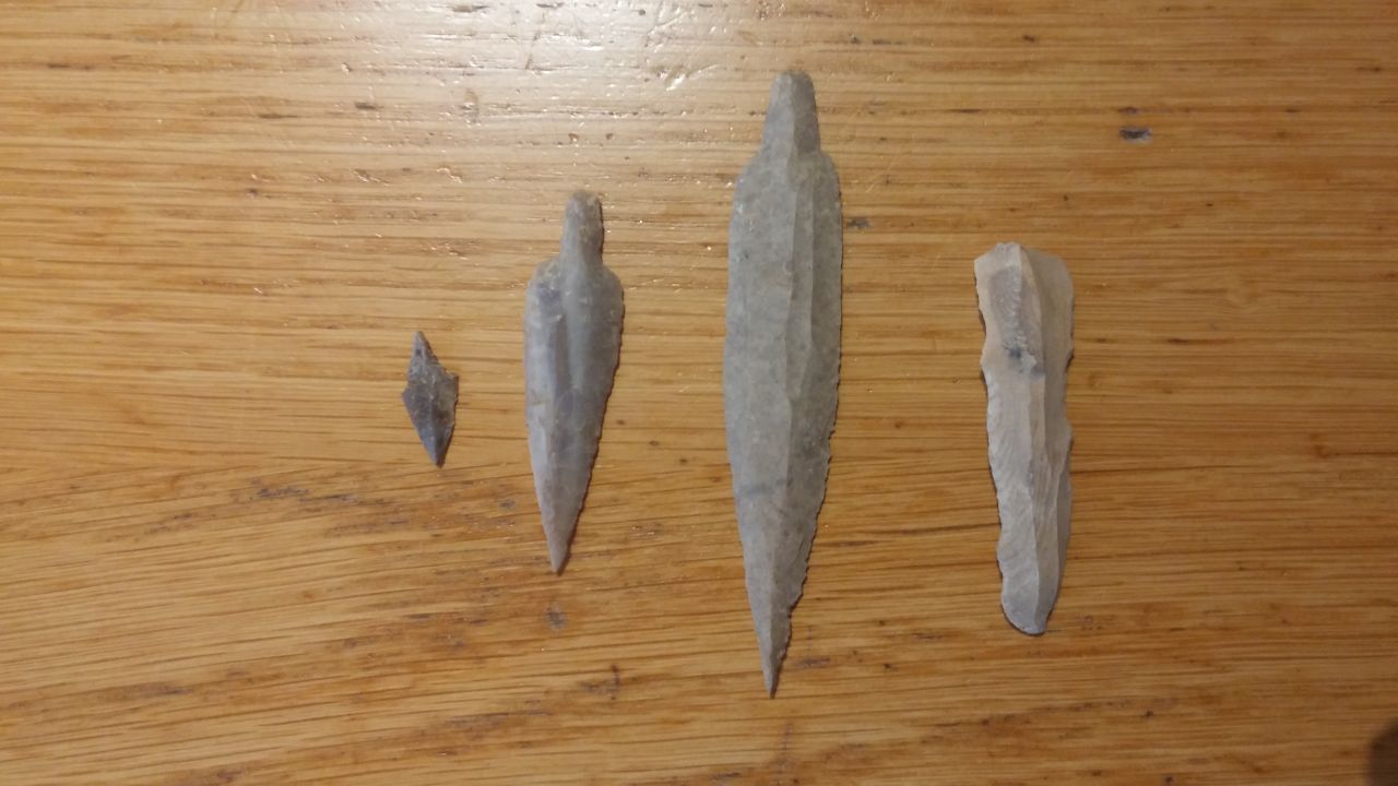 Neolithic flint tools found inside the newly discovered cave.