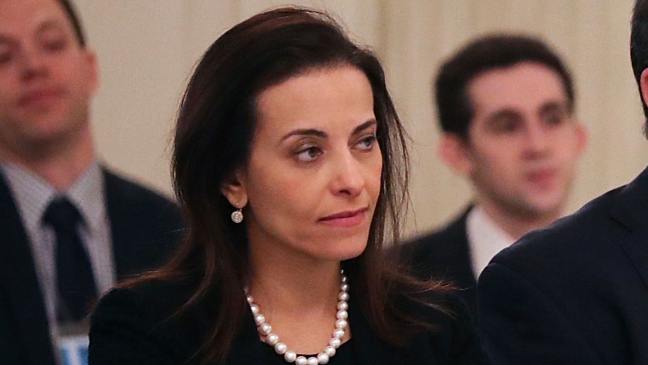 WASHINGTON, DC - FEBRUARY 03:  (L-R) White House Senior Counselor for Economic Initiatives Dina Powell, Ernst & Young CEO Mark Weinberger and Ivanka Trump attend a policy forum with U.S. President Donald Trump in the State Dining Room at the White House February 3, 2017 in Washington, DC. Leaders from the automotive and manufacturing industries, the financial and retail services and other powerful global businesses were invited to the meeting with Trump, his advisors and family.  (Photo by Chip Somodevilla/Getty Images)