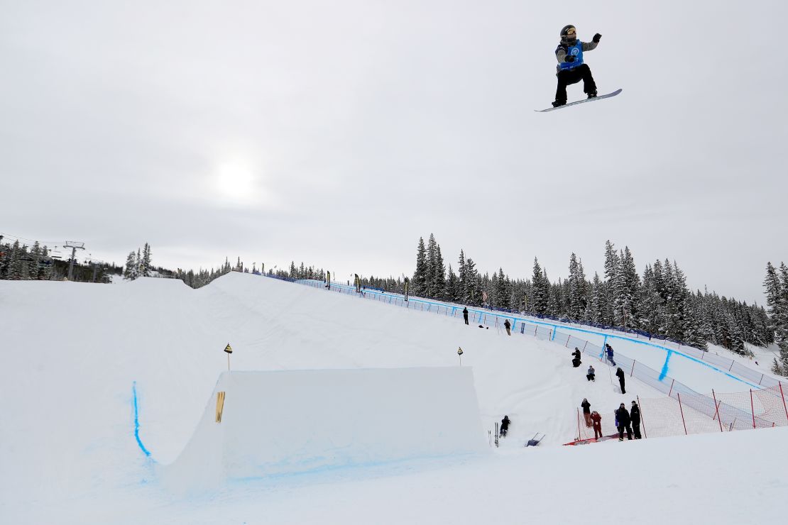 The Big Air qualifying round of the FIS Snowboard World Cup 2017 at Copper Mountain, Colorado.