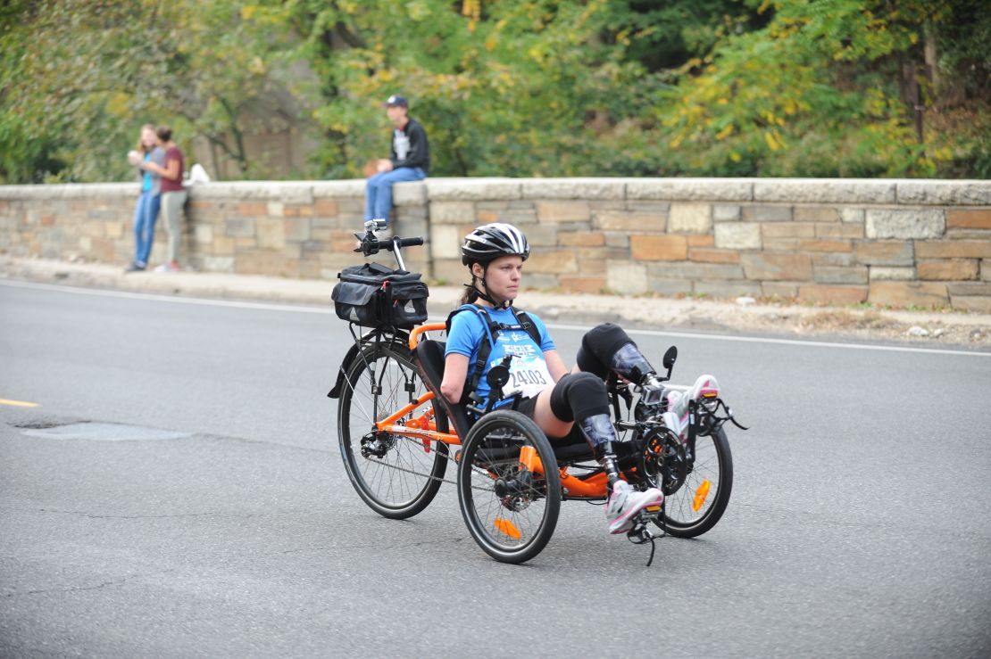 Martinez completed the Marine Corps Marathon in October.