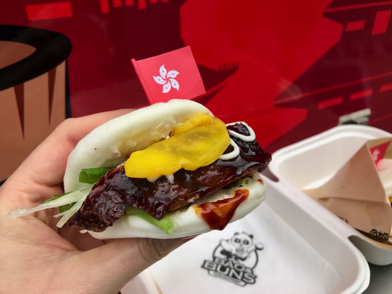 <strong>Bringing food truck culture to Asia: </strong>The fluffy buns are stuffed with barbecued duck, chicken, beef or pork. "I learned about food truck culture in Los Angeles, and I wanted to promote that in Asian countries, starting in Hong Kong," says Bao & Buns operator Raymond Wong.