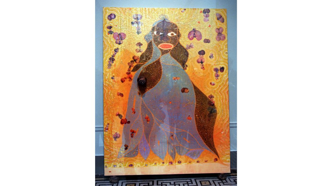 "The Holy Virgin Mary" (1996) by Chris Ofili
