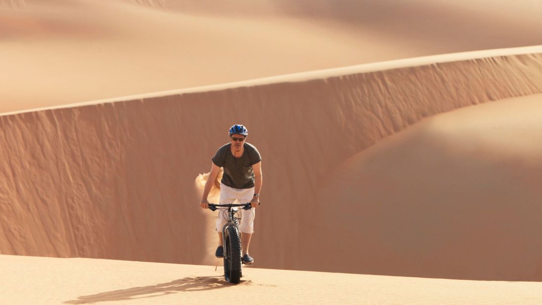 <strong>Fat-tire biking:</strong> A popular way to explore the dunes is by fat tire bike. Rides start at dawn to avoid the desert heat.