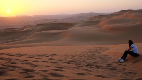 Sandy sundown: Desert excursions end at dusk.