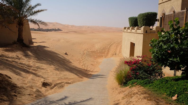 <strong>Here comes the sand: </strong>Keeping the resort from being swallowed by the desert is a constant battle. The Qasr has bulldozers on standby to clear the sand.
