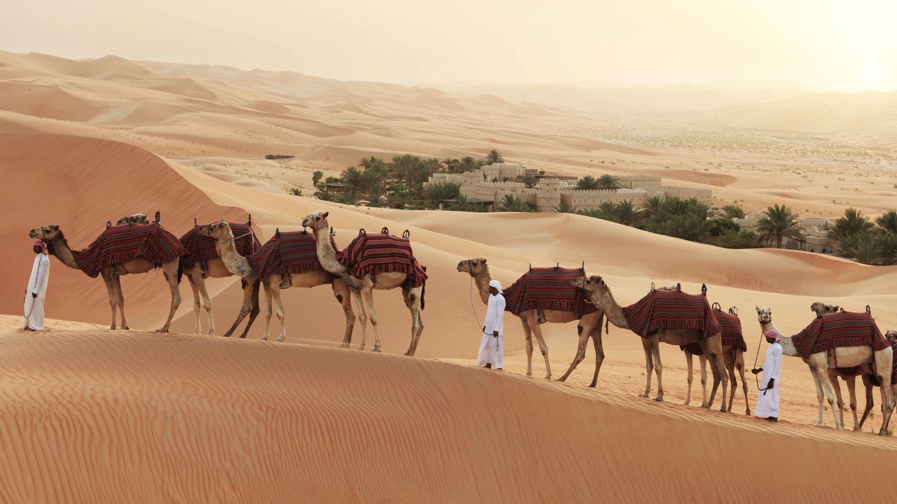 <strong>Camel treks:</strong> A more sedate and traditional option is camel-trekking around the dunes.