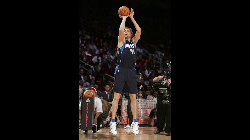 <strong>Tallest player to win:</strong> Dallas star Dirk Nowitzki is the only 7-foot-tall player to win the contest, taking home the title in 2006. Mark Price, at 6 feet tall, is the shortest. He won in 1993 and 1994.