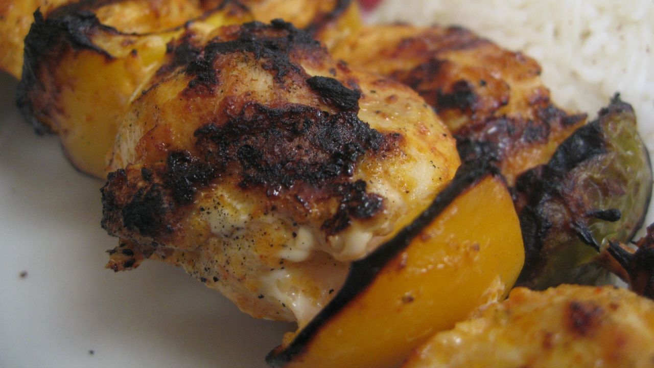 Shish tawook: it's all about the marinades and condiments. 