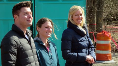 Assistant conservators Chris Szaro, Danielle Collier and Megan Crouch.