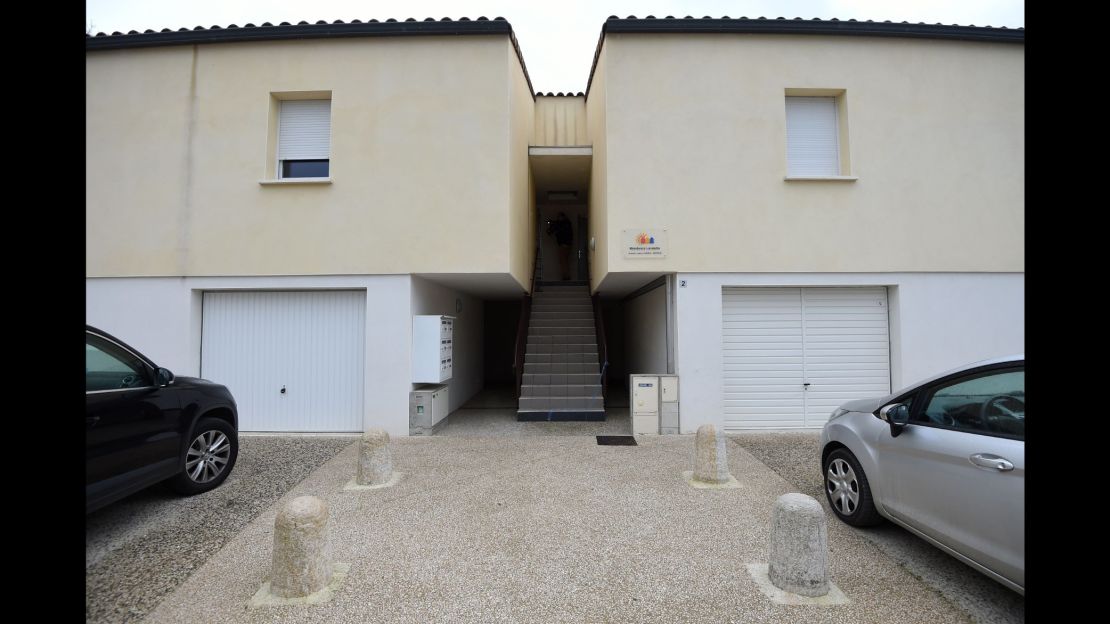 French anti-terrorist police on Friday raided this apartment, where suspects believed to be involved in plotting an attack were arrested, in Clapiers, near Montpellier, southern France.