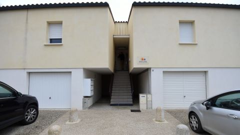 French anti-terrorist police on Friday raided this apartment, where suspects believed to be involved in plotting an attack were arrested, in Clapiers, near Montpellier, southern France.