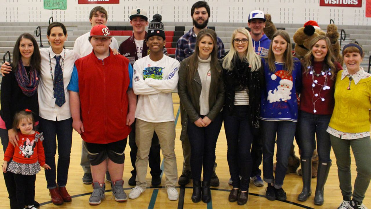 Peggy McKey Flier (third from left) says being kind "makes me feel so humble."