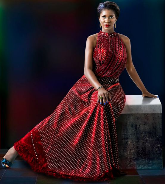 Stephanie Okereke Linus "has an imposing physicality," explained Udé, "yet sweet and a positively sunny personality." He added; "since she has this incredibly powerful persona, I wanted to explore the possibility of a dramatic tension" hence the "unexpected stretch of a leg."