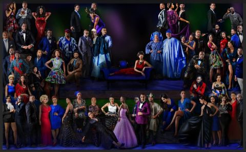 This grand portrait of all 64 celebrities titled "The School of Nollywood" is inspired by Raphael's 1509 painting 'The School of Athens', which adorns the Vatican's Apostolic Palace. <br /><br />"It was a daunting undertaking," Udé told CNN, "but worth every effort and breath that I spent on it."