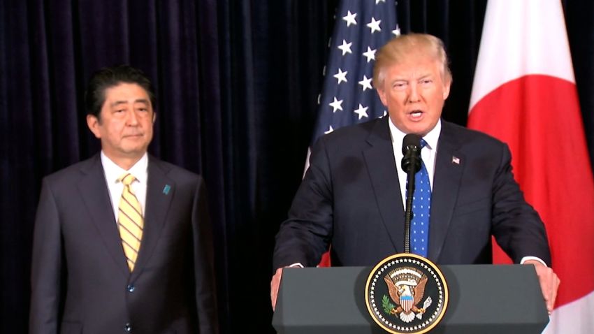 trump abe north korea missile test